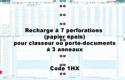 Harvard International Bilingue. Recharge a 7 perforations (papier epais) pour classeur on porte-document a 3 anneaux.