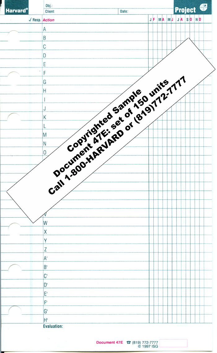 Project Schedule & Control Sheet(code 47E)