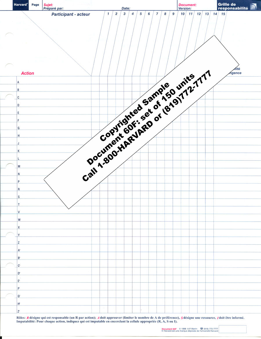 Responsibility Chart (code 60F)