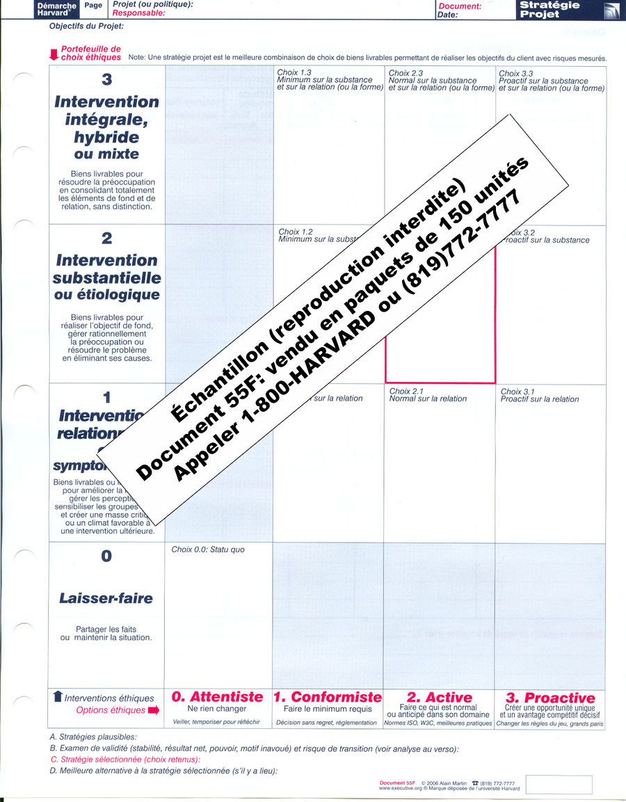 Grilles de stratgie(code 55F)